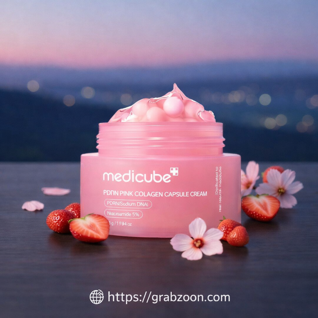 Medicube PDRN Pink Collagen Capsule Cream - 55g - Image 1 Click to enlarge Medicube PDRN Pink Collagen Capsule Cream – 55g